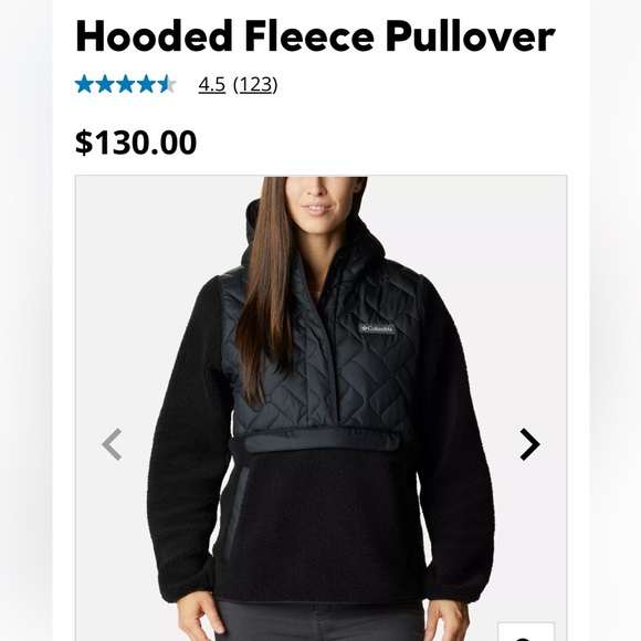 Women’s Columbia size small hooded fleece pullover with front pocket - Picture 2 of 5